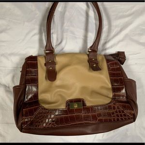 Brown Faux Leather Purse